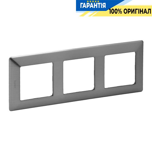 Рамка 3-а, Legrand Valena Life 754153, сталь