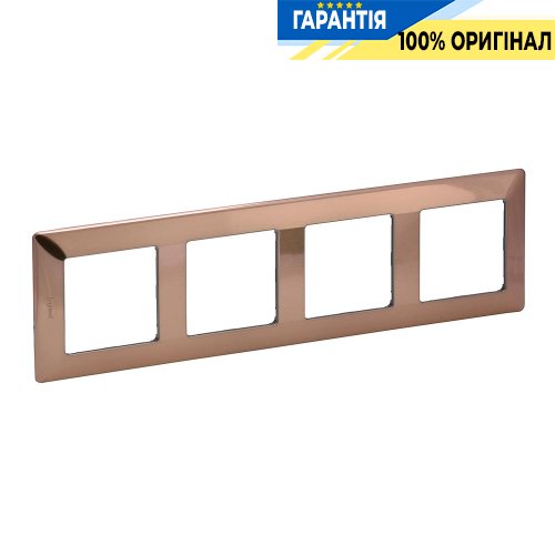 Рамка 4-а, Legrand Valena Life 754164, мідь