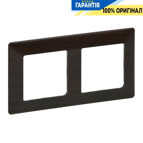 Рамка 2-а, Legrand Valena Life 754172, темне дерево