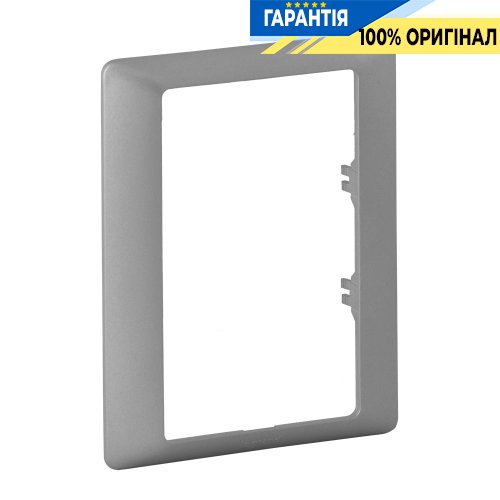 Рамка розетки 2х2К+З, Legrand Valena Life 754241, алюминий