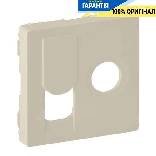 Лицевая панель розетки TV-RJ45, Legrand Valena Life 754831, слоновая кость