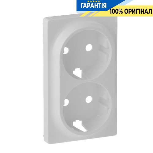 Лицевая панель 2-й розетки 2К+З, Legrand Valena Life 754950, белый