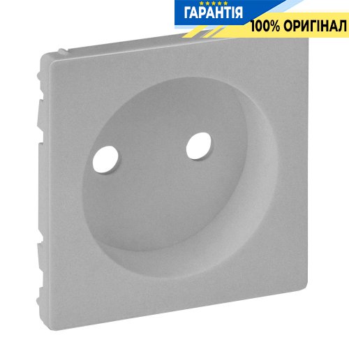 Лицьова панель розетки без заземлення, Legrand Valena Life 754972, алюміній