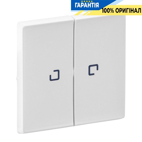 Клавиши для 2-кл выключателя с подсветкой, Legrand Valena Life 755220, белый