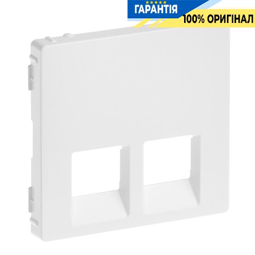 Лицевая панель для розетки RJ45+RJ11, Legrand Valena Life 755420, белый