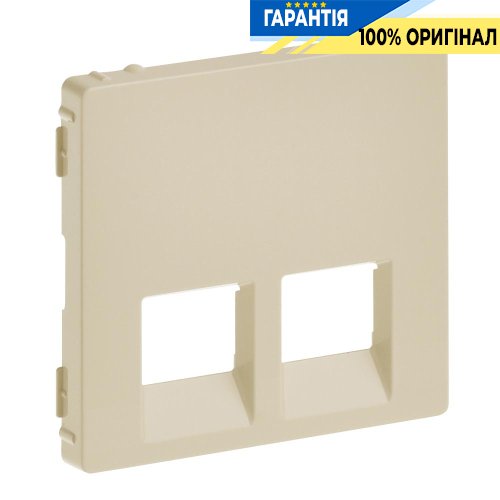 Лицевая панель для розетки RJ45+RJ11, Legrand Valena Life 755421, слоновая кость