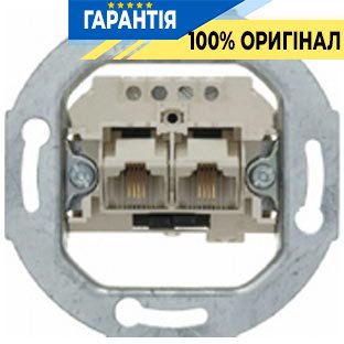 Механізм 2-ої розетки інформаційної UAE (8) - полюсів, Cat.3 Berker 4592