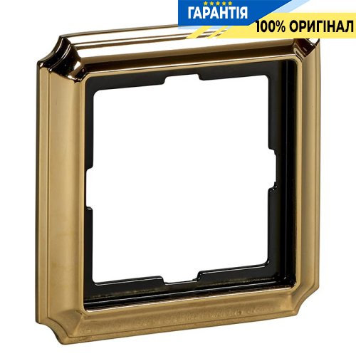 Рамка 1-а, Merten MTN483121 Antik Блискуча латунь
