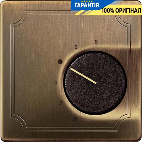 Накладка терморегулятора тепл. пола с перекл. Merten SD MTN537443 античная латунь
