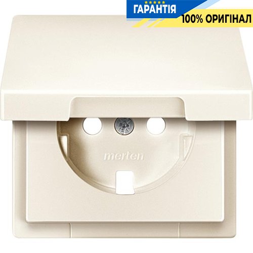 Накладка розетки з з/к і кришкою Merten SD MTN2341-4044 Бежевий