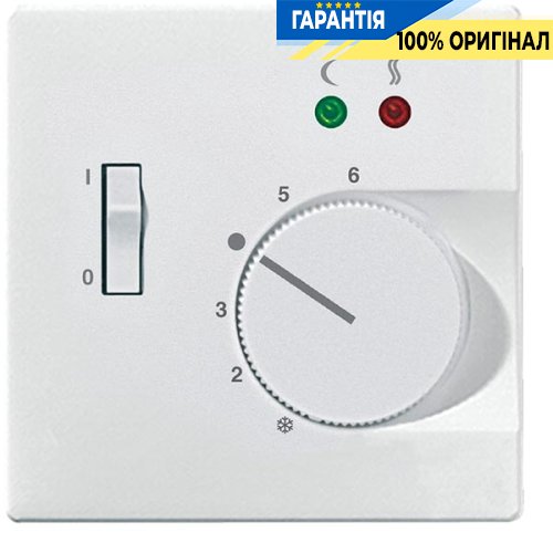 Панель терморегулятора теплої підлоги з вимикачем Merten SD MTN537519 полярно-білий