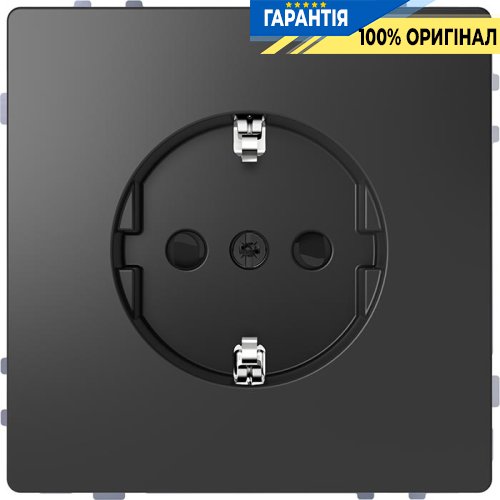 Розетка з/к і шторками D-Life «Антрацит» Merten MTN2300-6034
