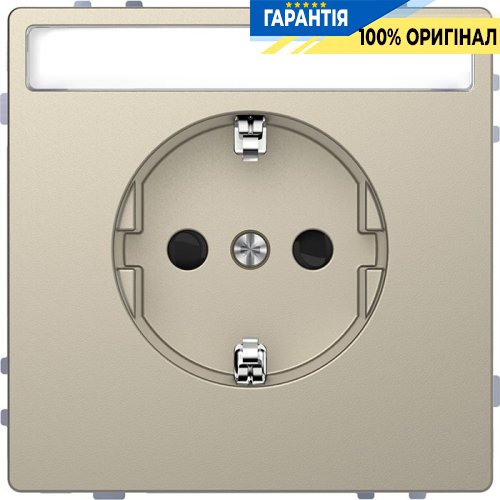 Розетка з/к з полем для напису D-Life «Сахара» Merten MTN2302-6033