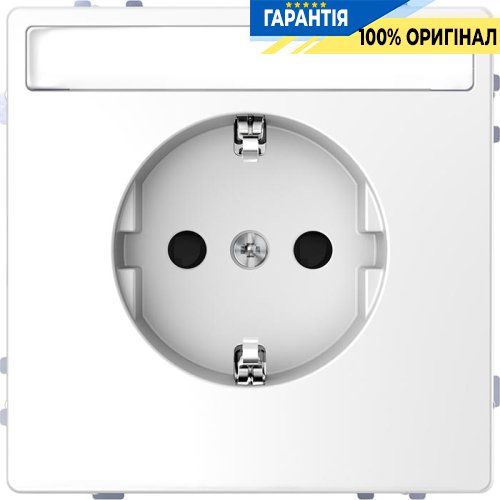 Розетка з/к с полем для надписи D-Life «Белый лотос» Merten MTN2302-6035