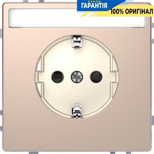 Розетка з/к с полем для надписи D-Life «Шампань» Merten MTN2302-6051