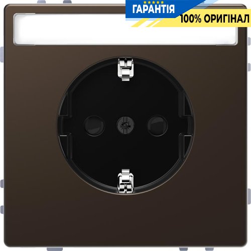 Розетка з/к з полем для напису D-Life «Мокко» Merten MTN2302-6052