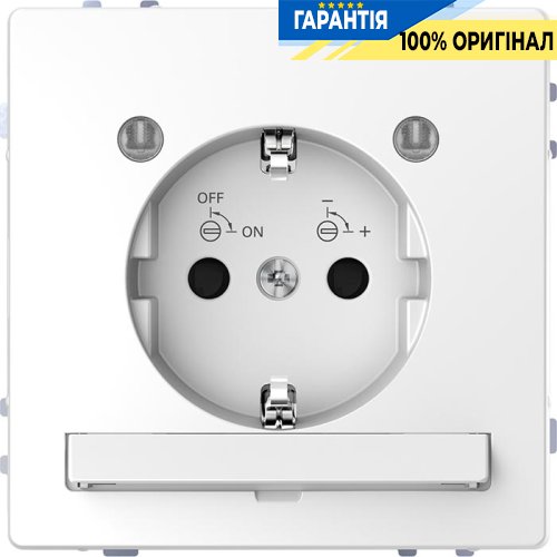 Розетка с з/к и LED модулем D-Life «Белый лотос» Merten MTN2304-6035