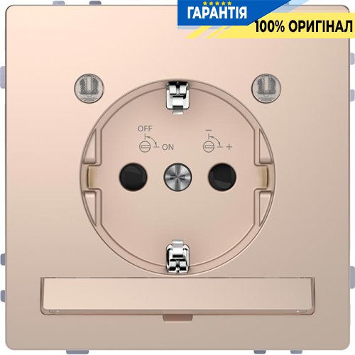 Розетка з з/к і LED модулем D-Life «Шампань» Merten MTN2304-6051