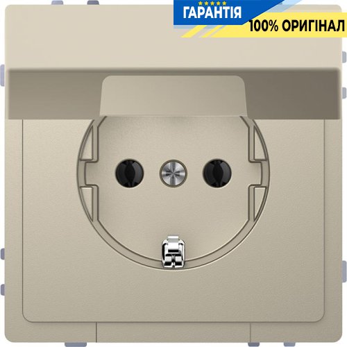 Розетка з з/к і кришкою D-Life «Сахара» Merten MTN2310-6033