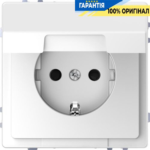 Розетка з з/к і кришкою D-Life «Білий лотос» Merten MTN2310-6035