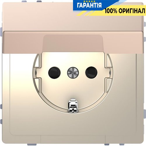 Розетка з/к і кришкою D-Life «Шампань» Merten MTN2310-6051
