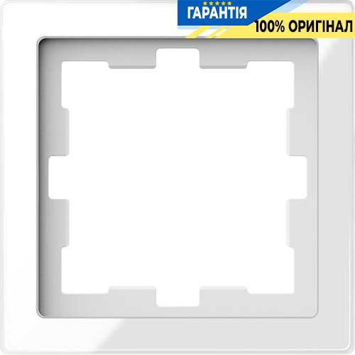 Рамка 1-постовая D-Life «Белый кристалл», Merten MTN4010-6520