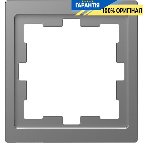 Рамка 1-а D-Life «Нержавіюча сталь», Merten MTN4010-6536