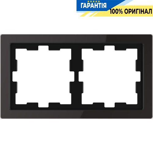 Рамка 2-а D-Life «Чорний онікс», Merten MTN4020-6503