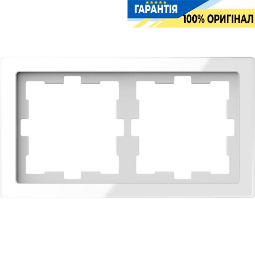 Рамка 2-а D-Life «Білий кристал», Merten MTN4020-6520