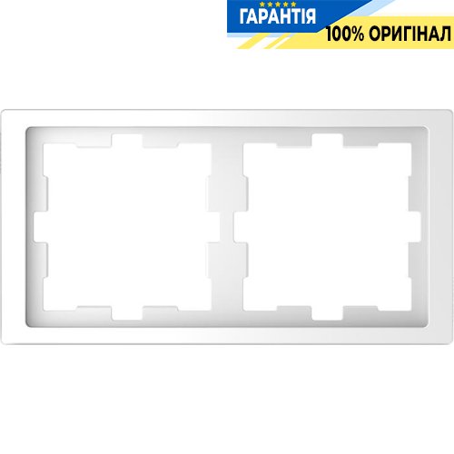Рамка 2-постовая D-Life «Белый лотос», Merten MTN4020-6535