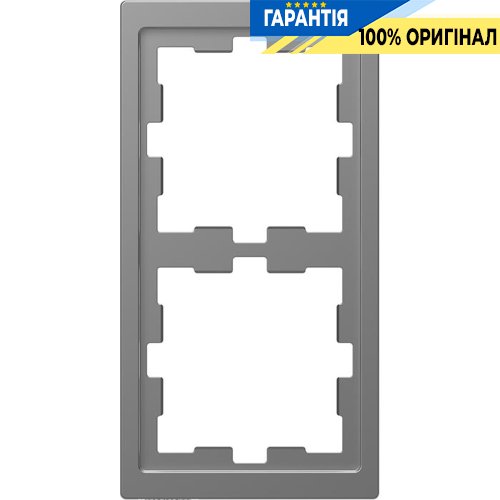 Рамка 2-постовая D-Life «Нержавеющая сталь», Merten MTN4020-6536
