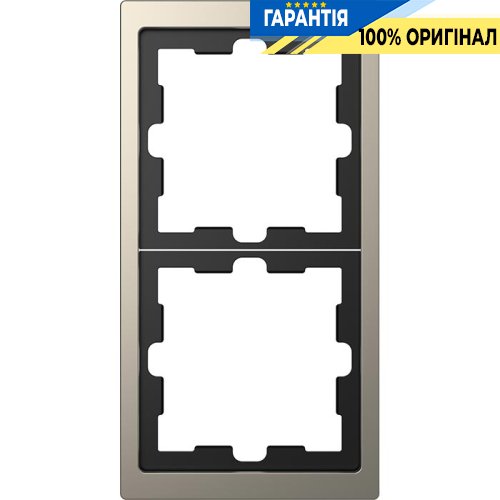 Рамка 2-постовая D-Life «Никель», Merten MTN4020-6550