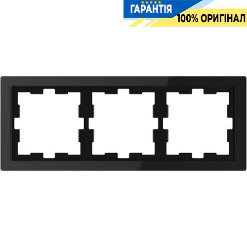 Рамка 3-а D-Life «Чорний онікс», Merten MTN4030-6503