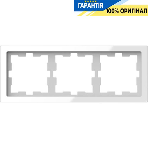 Рамка 3-а D-Life «Білий кристал», Merten MTN4030-6520