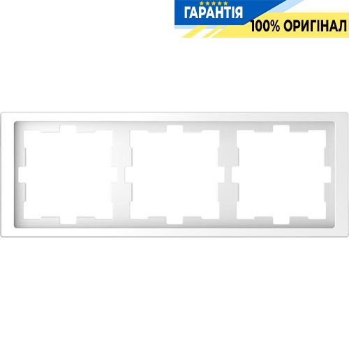 Рамка 3-постовая D-Life «Белый лотос», Merten MTN4030-6535