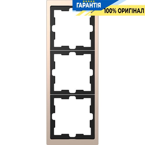 Рамка 3-а D-Life «Шампань», Merten MTN4030-6551