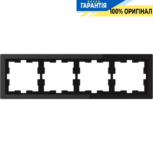 Рамка 4-постовая D-Life «Черный оникс», Merten MTN4040-6503