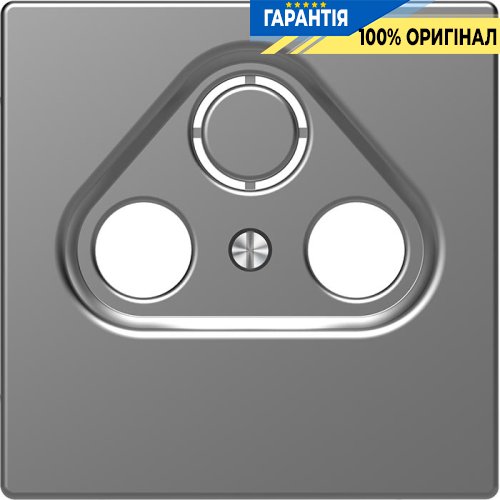 Центральная панель D-Life для TV розетки «Нержавеющая сталь» Merten MTN4123-6036