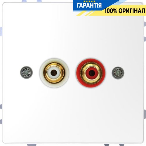 Аудиоразъем с мод. тюльпан D-Life «Белый лотос» Merten MTN4350-6035