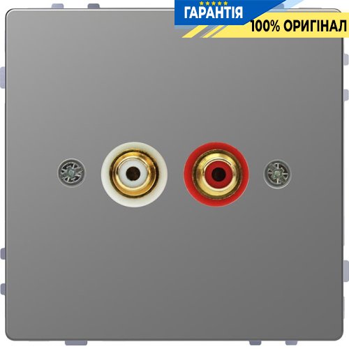Аудіороз'єм з мод. тюльпан D-Life «Нержавіюча сталь» Merten MTN4350-6036