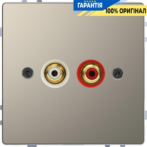Аудиоразъем с мод. тюльпан D-Life «Никель» Merten MTN4350-6050