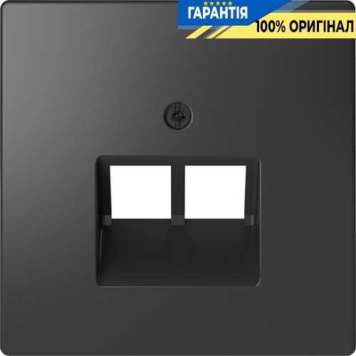 Центральная панель D-Life для 2*RJ45 «Антрацит» Merten MTN4522-6034