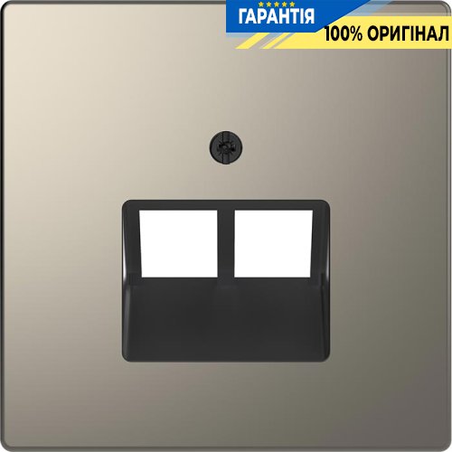 Центральна панель D-Life для 2*RJ45 «Нікель» Merten MTN4522-6050