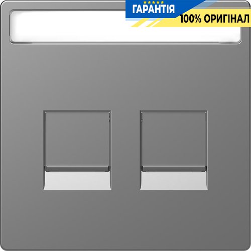 Центральна панель D-Life для 2-мод. роз'ємів RJ (Нержавіюча сталь) Merten MTN4564-6036