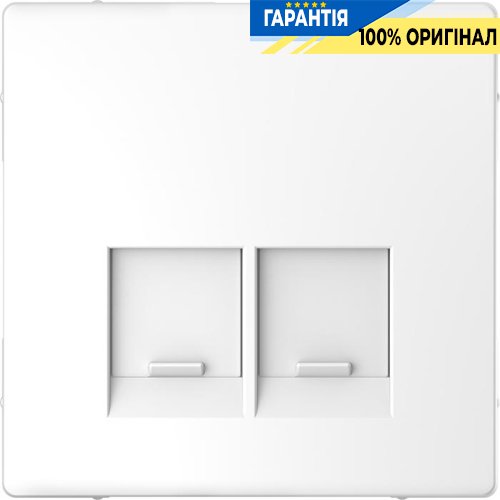 Центральна панель D-Life для 2-мод. роз'ємів «Білий лотос» Merten MTN4572-6035