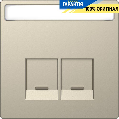 Центральная панель D-Life для 2-мод. разъемов RJ Сахара Merten MTN4574-6033