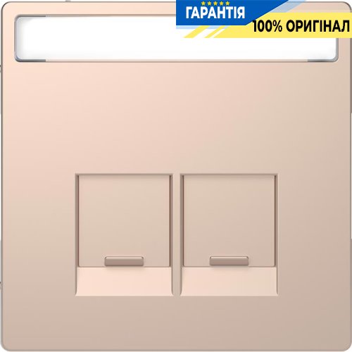 Центральна панель D-Life для 2-мод. роз'ємів RJ Шампань Merten MTN4574-6051