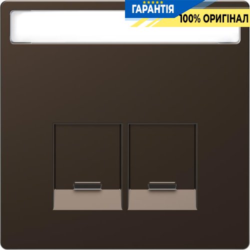 Центральна панель D-Life для 2-мод. роз'ємів RJ Мокко Merten MTN4574-6052