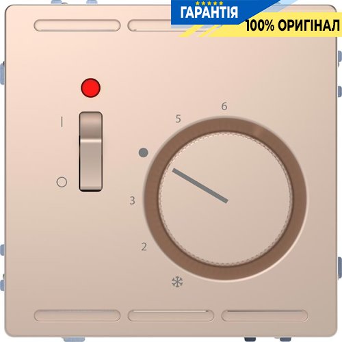 Терморегулятор з вимик. D-Life Merten MTN5760-6051 «Шампань»