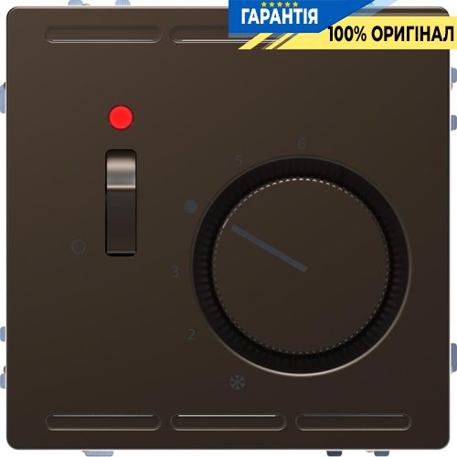 Терморегулятор з вимик. D-Life Merten MTN5760-6052 «Мокко»